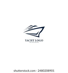 logo de yacht club símbolo de concepto de aventura sea or ocean trip