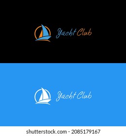 Yacht club logo. Vector illustration.