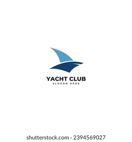 yacht club logo vector template