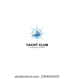 yacht club logo vector template