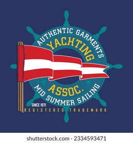 Yacht Club Patch Emblem Design