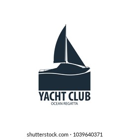 Yacht Club Sailing Sport Logo Labels Stock Vector (Royalty Free ...