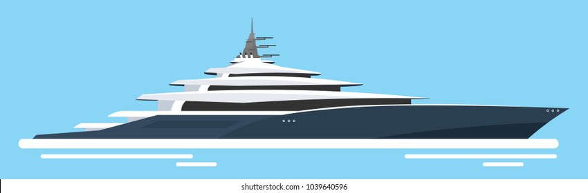 Yacht club and sailing sport. Sea travel. Vector illustration