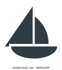 Yacht Colored Vector Icon