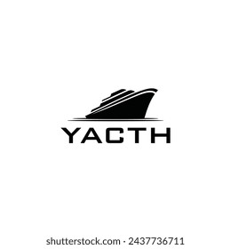 Yacht Cruise Boat Ship for Ocean Vacation Logo design