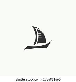 Yacht, Cruise Logo design inspiration with simple and elegant