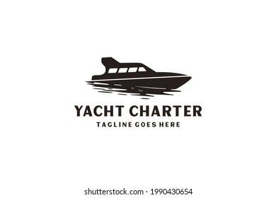 Yacht Cruise Logo design inspiration with minimalist art.
