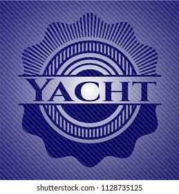 Yacht with denim texture