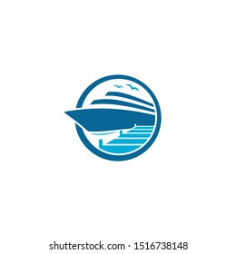 Yacht and Dock logo / icon design