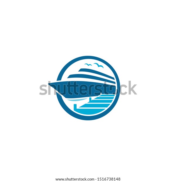 Yacht Dock Logo Icon Design Stock Vector (Royalty Free) 1516738148