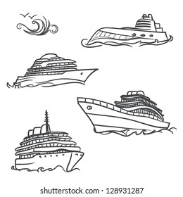 yacht drawing symbols