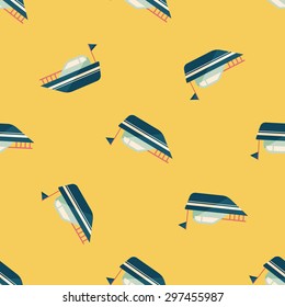 Yacht flat icon,eps10 seamless pattern background