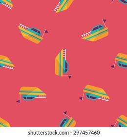 Yacht flat icon,eps10 seamless pattern background