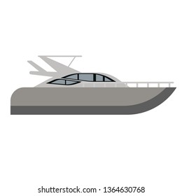 Yacht flat illustration