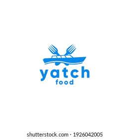Vector de diseño del logotipo de la horquilla Yacth