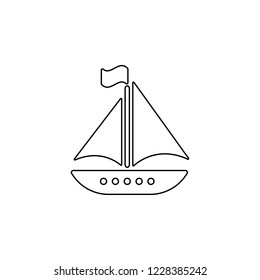 Yacht glyph icon. Simple outline vector of summer set for UI and UX, website or mobile application