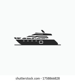 yacht  glyph vector illusion icon