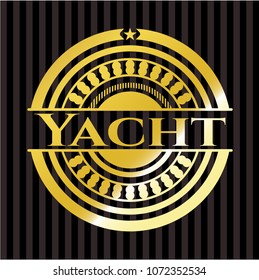 Yacht gold badge or emblem