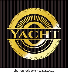 Yacht gold shiny emblem