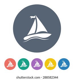 Yacht icon. 