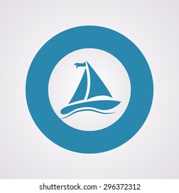 Yacht icon. 
