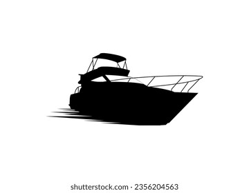 yacht icon black and white vector. board vector.