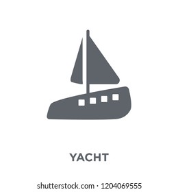 Yacht icon. Yacht design concept from Transportation collection. Simple element vector illustration on white background.
