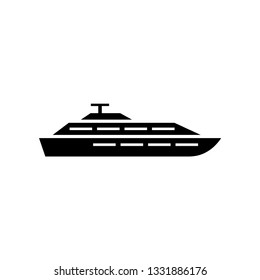 Yacht icon design template vector isolated illustration