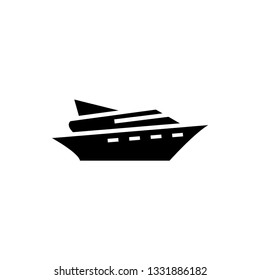Yacht icon design template vector isolated illustration