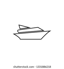 Yacht icon design template vector isolated illustration