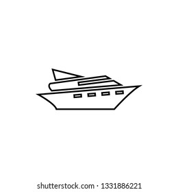 Yacht icon design template vector isolated illustration