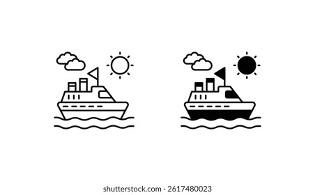Yacht icon design with white background stock illustration