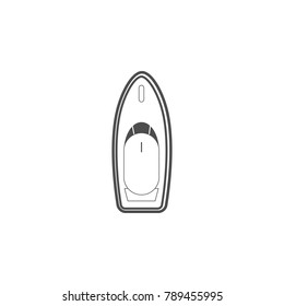 yacht icon. Elements of water craft from above. Premium quality graphic design. Signs symbols collection, simple icon for websites, web design, mobile app, info graphics on white background