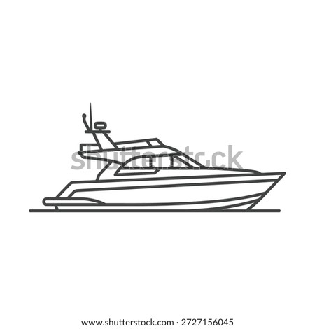 Yacht Icon flat vector design