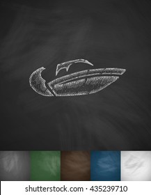yacht icon. Hand drawn vector illustration