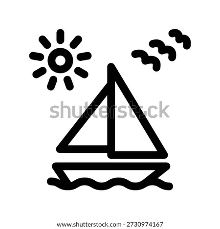 Yacht icon illustration vector design template