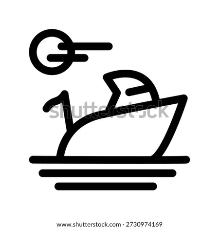 Yacht icon illustration vector design template