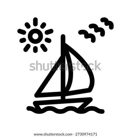 Yacht icon illustration vector design template