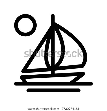 Yacht icon illustration vector design template