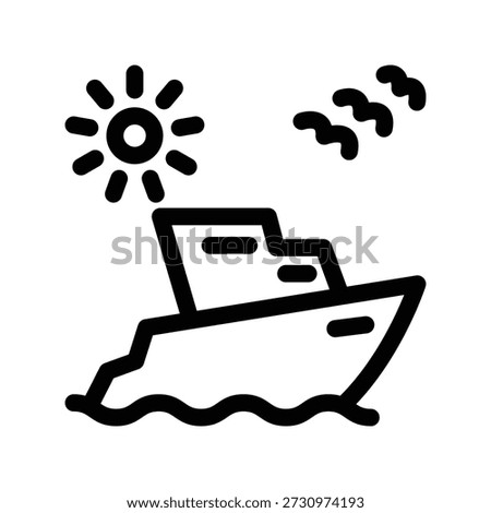 Yacht icon illustration vector design template