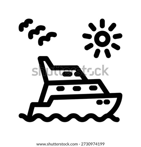 Yacht icon illustration vector design template