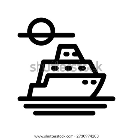 Yacht icon illustration vector design template
