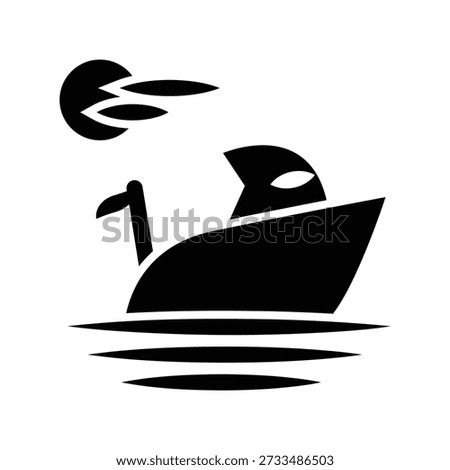 Yacht icon illustration vector design template