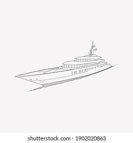 Yacht icon line element. Vector illustration of yacht icon line isolated on clean background for your web mobile app logo design.