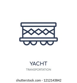 Yacht icon. Yacht linear symbol design from Transportation collection.