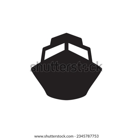 yacht icon logo design vector isolated on white background.