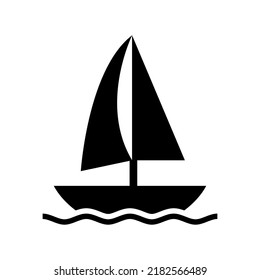 yacht icon or logo isolated sign symbol vector illustration - high quality black style vector icons
