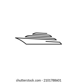 Yacht icon logo vector design