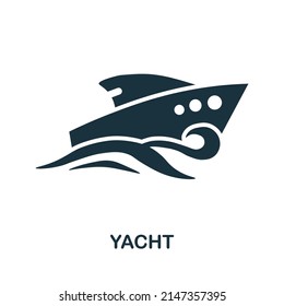 Yacht icon. Monochrome simple Yacht icon for templates, web design and infographics