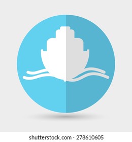 Yacht Icon on a white background